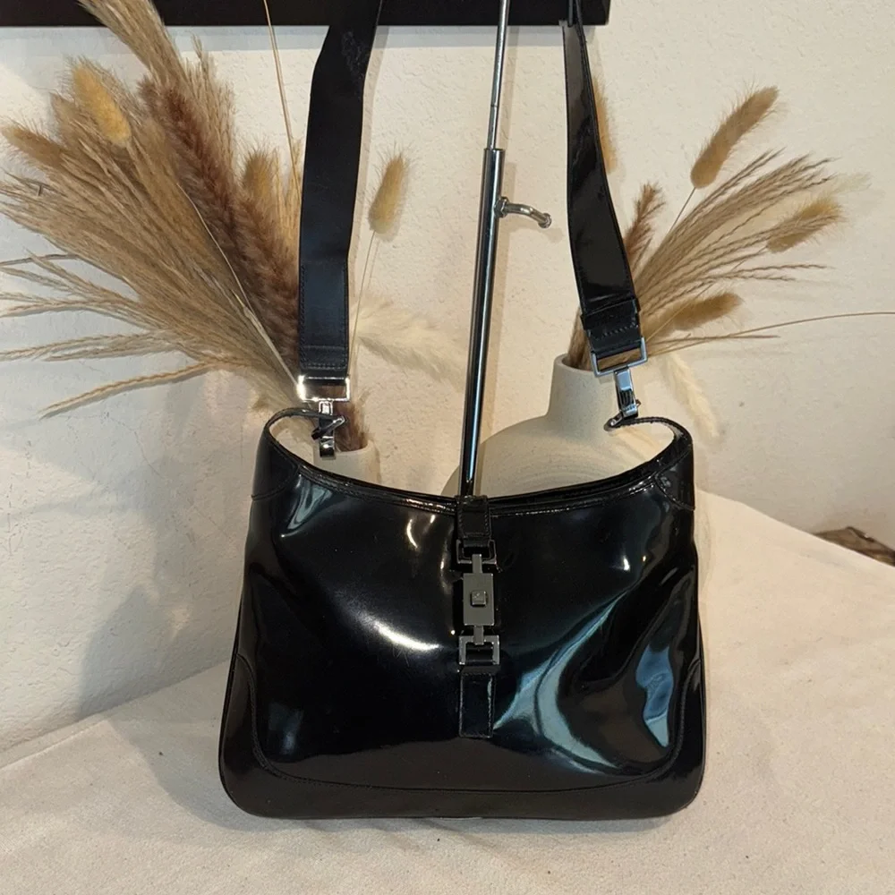 Authentic Gucci Black LeatherJackie Shoulder Bag